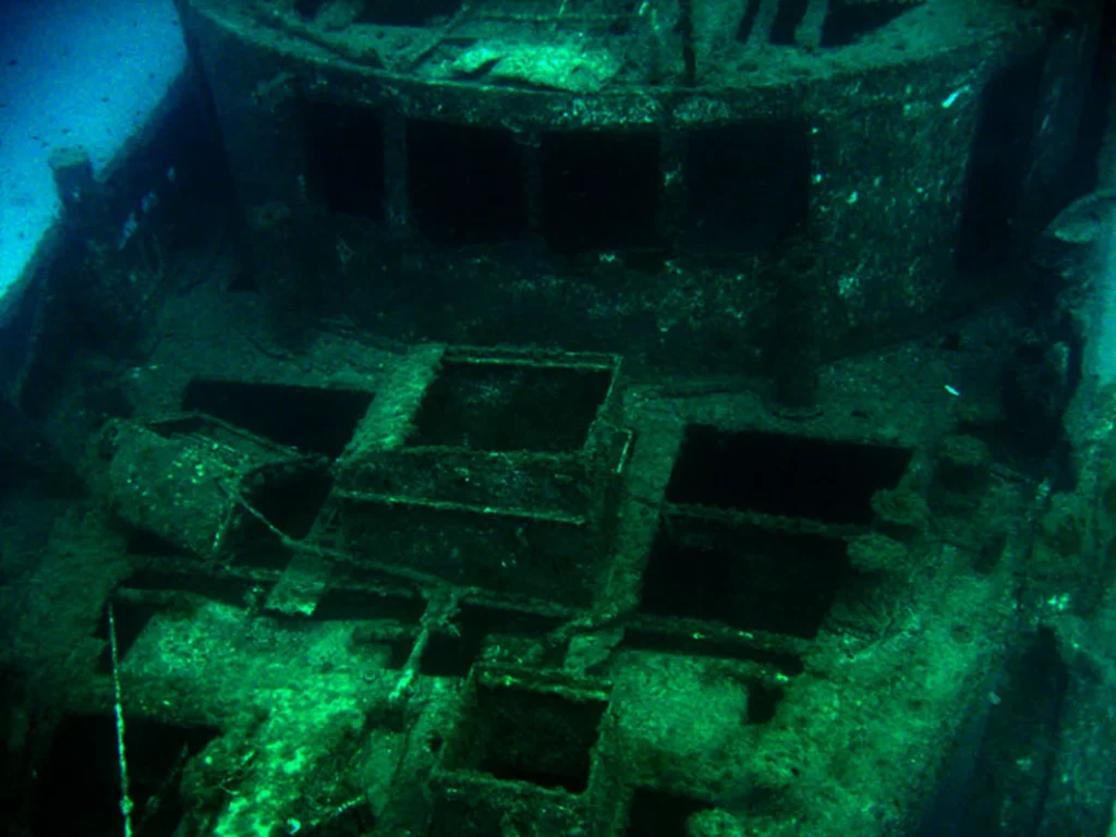 photo de l'épave vue du dessus 